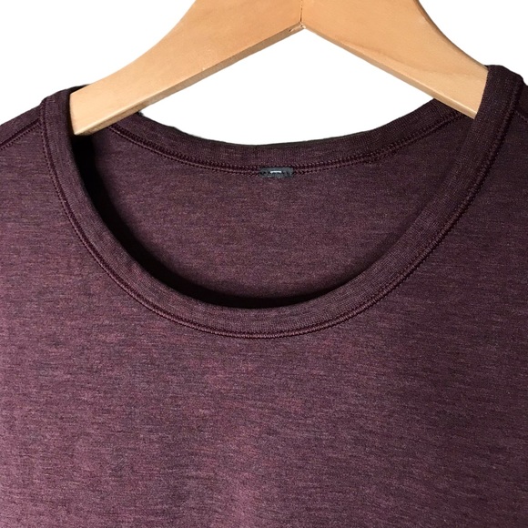 Lululemon Men’s Long Sleeve Tee Purple Red Crew T-Shirt ESTIMATED Large - Picture 3 of 9